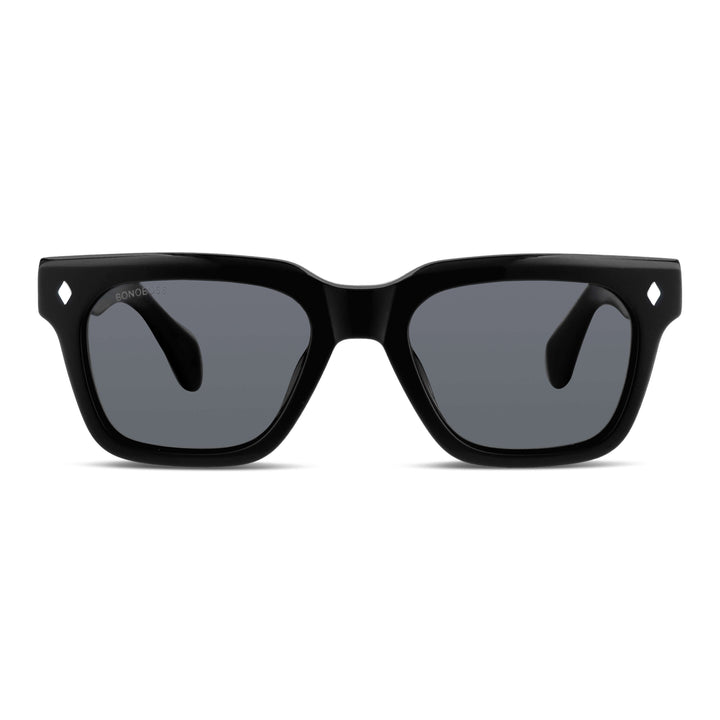 Bruno lentes de sol negro vista frontal diseño universal #color_negro