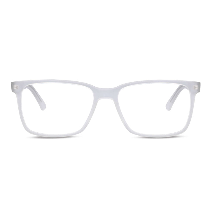 Eduardo XL lentes ópticos transparente vista frontal diseño universal #color_transparente