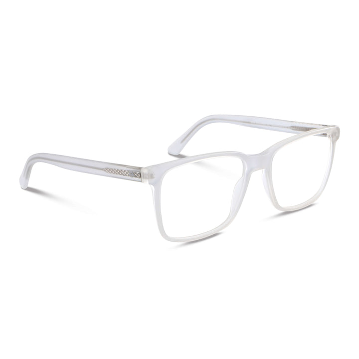 Vista frontal de Eduardo XL gafas ópticos color transparente para hombre #color_transparente