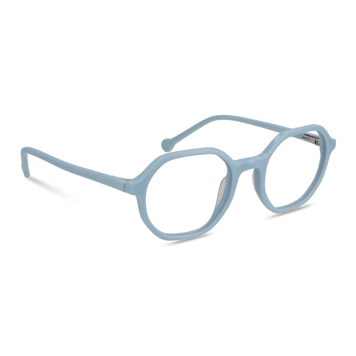 Vista frontal de Carolina Kids gafas ópticos color azul para mujer #color_azul