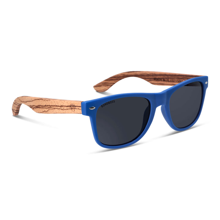 Acacia gafas polarizadas azul diseño frontal para hombre y mujer #color_blue