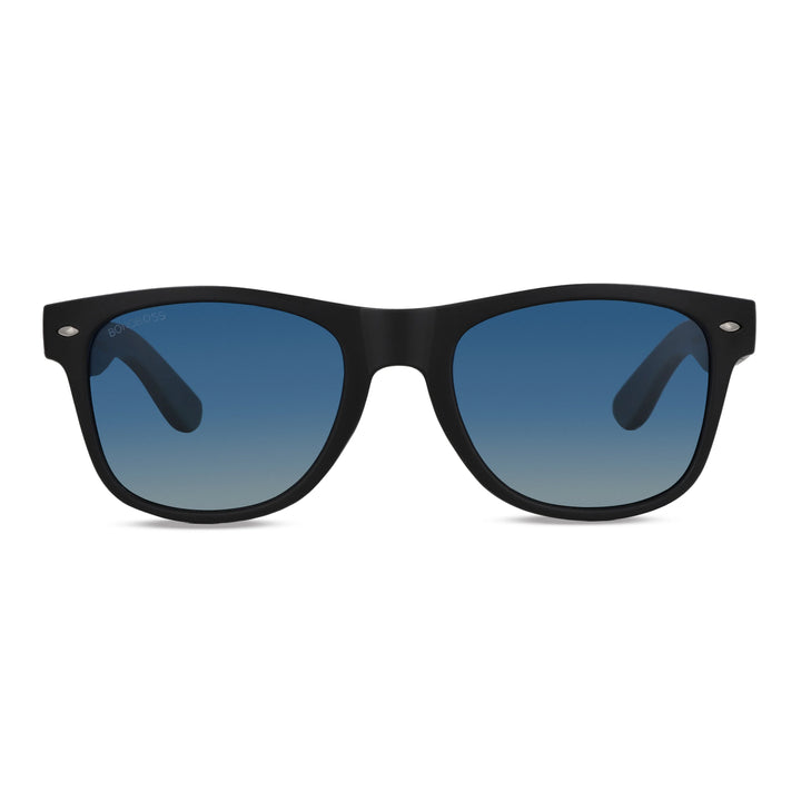 Vista frontal de Acacia Dark gafas polarizadas color para mujer #color_gradiente-azul #foto_frontal