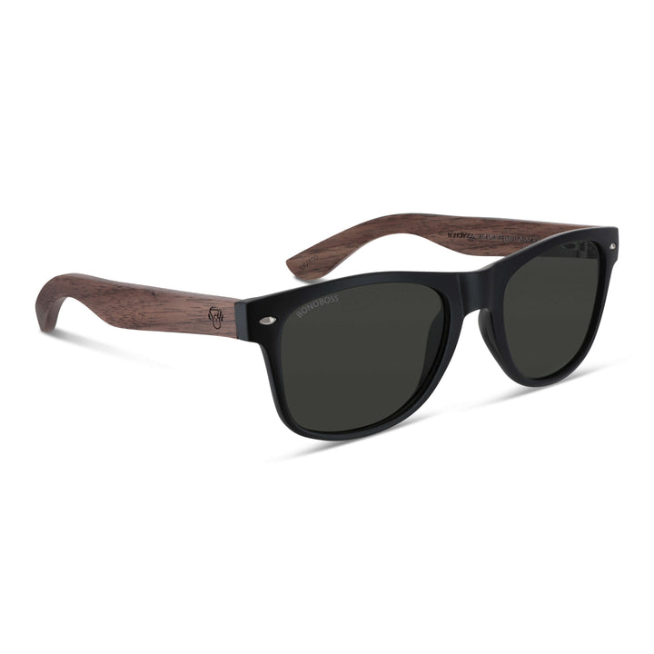 Acacia Nogal gafas polarizadas diseño frontal para hombre y mujer #color_smoke
