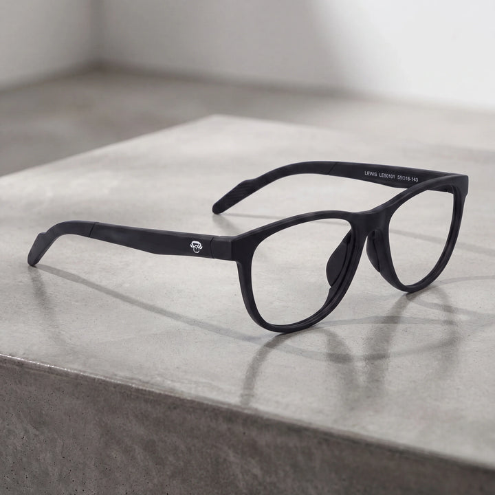 Lentes ópticos deportivos Bonoboss Lewis Negro superficie limpia #color_negro
