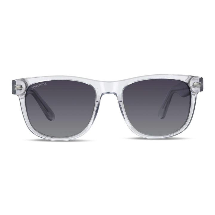 Acacia XL lentes de sol transparente vista frontal diseño universal #color_transparente