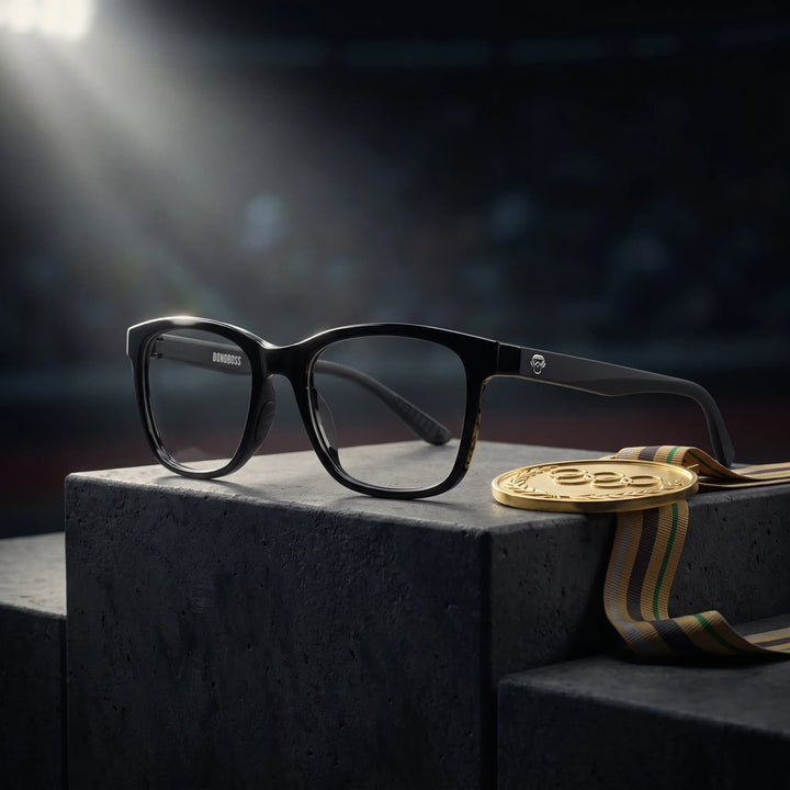Lentes ópticos deportivos Bonoboss Comaneci Negro gimnasia medalla #editorial_lifestyle2 #color_negro