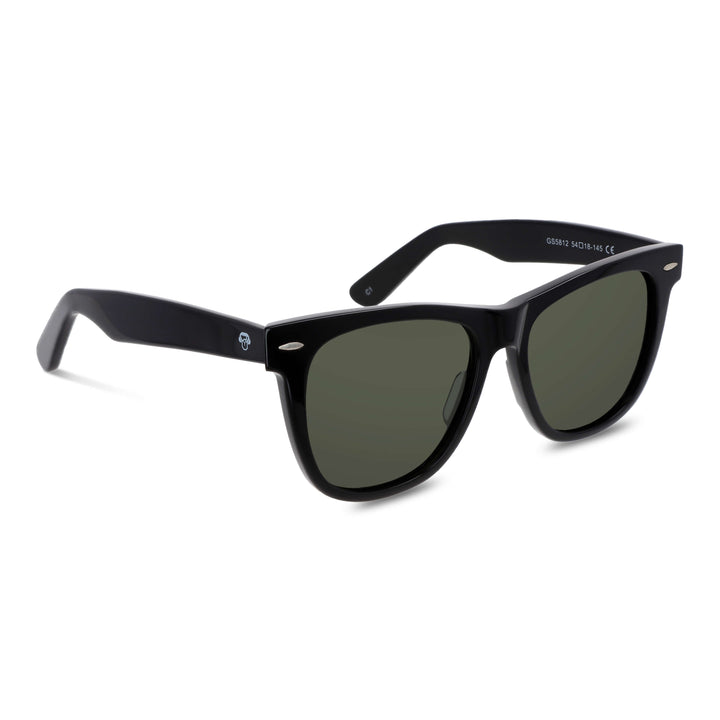Valencia en negro lentes polarizados de frente patas de madera #color_negro