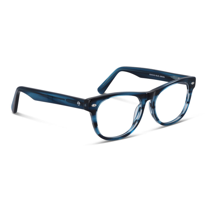 Acacia High Fit en tono azul lentes presbicia de frente diseño premium #color_azul