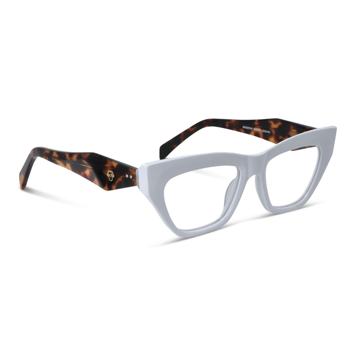 Minerva lentes filtro azul blanco vista frontal estilo mujer #color_blanco
