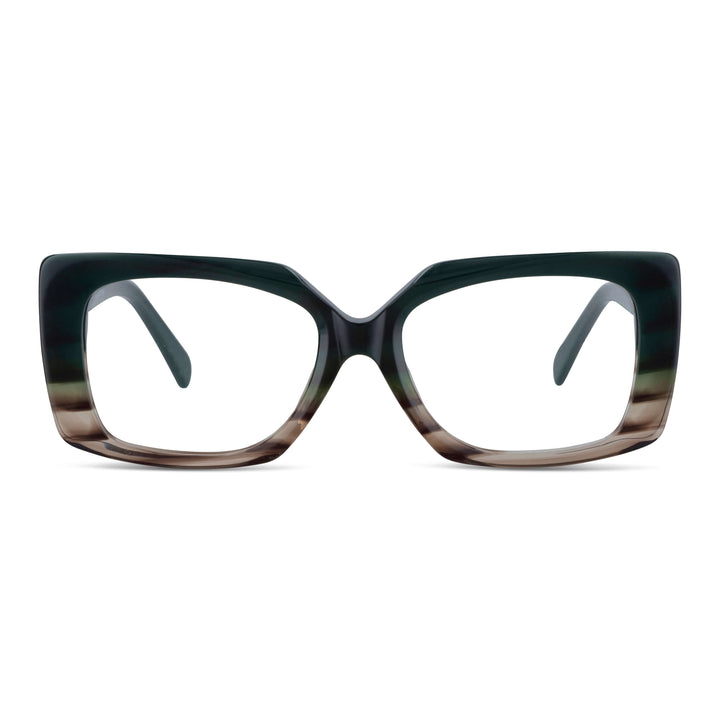Domi lentes de sol verde vista angulada 3/4 diseño universal #color_verde