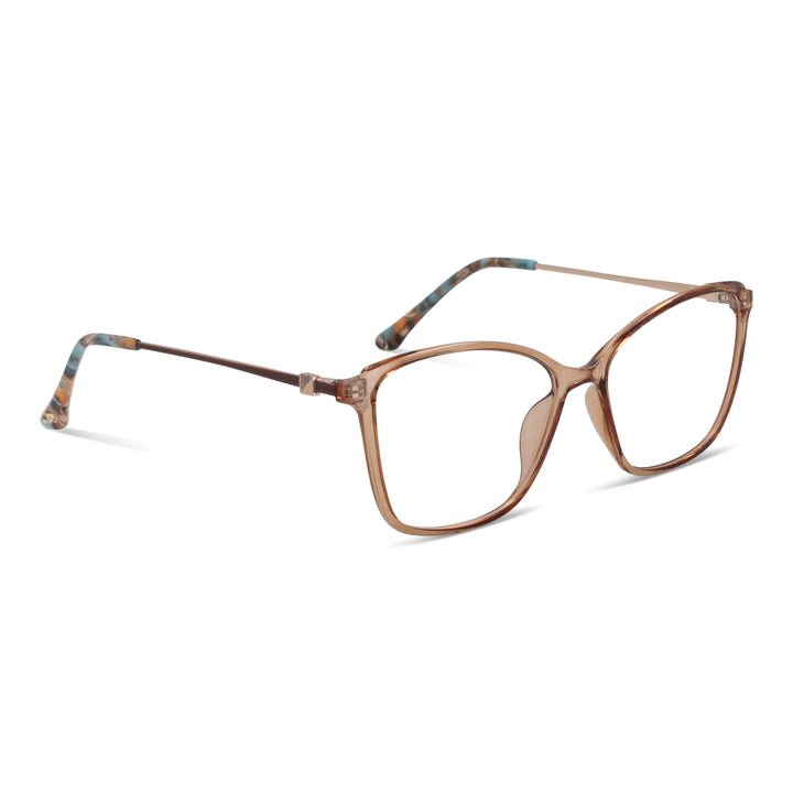 Vista frontal Carolina lentes con filtro azul color tono champagne #color_champagne