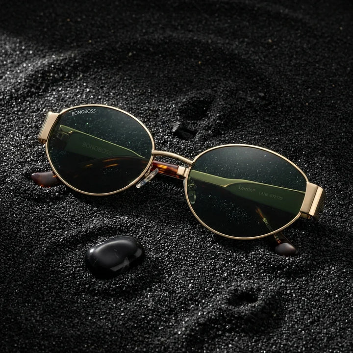 New Lennon en verde G15 lentes polarizados de frente patas de madera #editorial_grid1 #color_g15