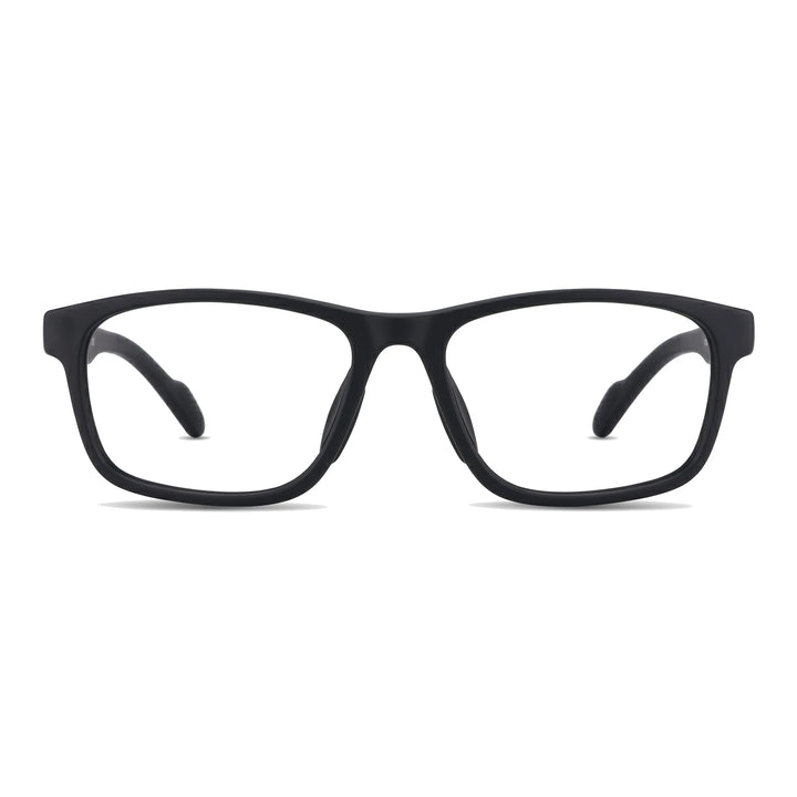 Lentes ópticos deportivos Bonoboss Bryant Negro vista frontal armazón TR90 para básquetbol #editorial_frontal #color_negro