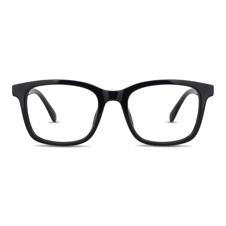 Lentes ópticos deportivos Bonoboss Comaneci Negro rectangulares vista frontal para gimnasia #editorial_frontal #color_negro