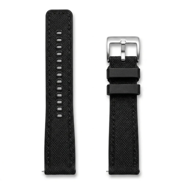 Bonoboss Correa Canvas + TPU 22mm Negro - layout flat lay vista cenital #editorial_wb_canonical #color_negro