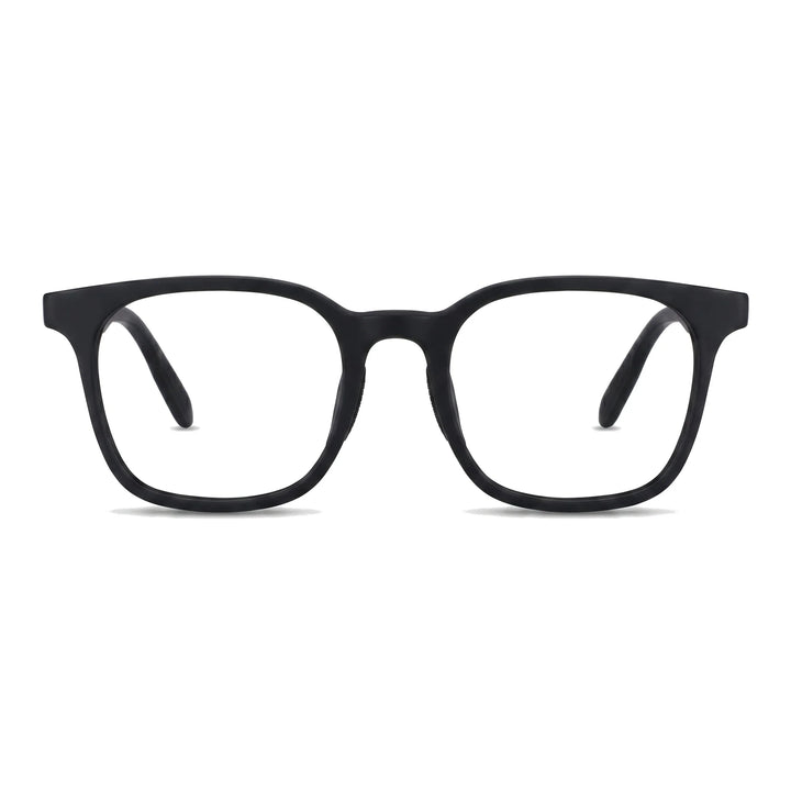 Lentes ópticos deportivos Bonoboss Serena Negro armazón cuadrado para tenis vista frontal #editorial_frontal #color_negro