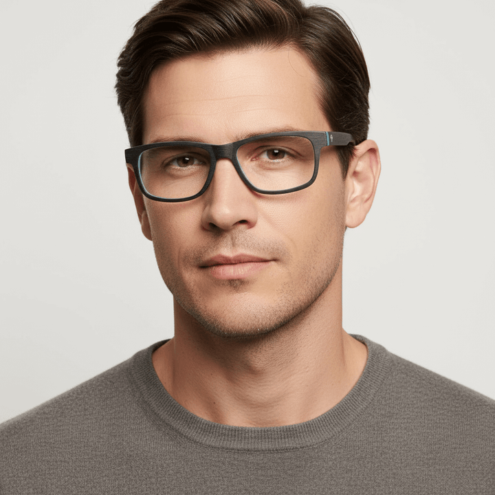 Vista angulada de Canelo lentes luz azul calipso para hombre #color_calipso