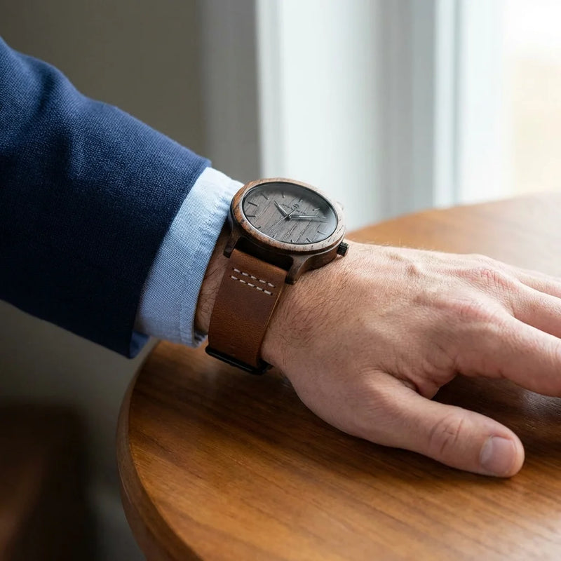 Materialidad real — Correa Cuero Premium 20mm Café Sport