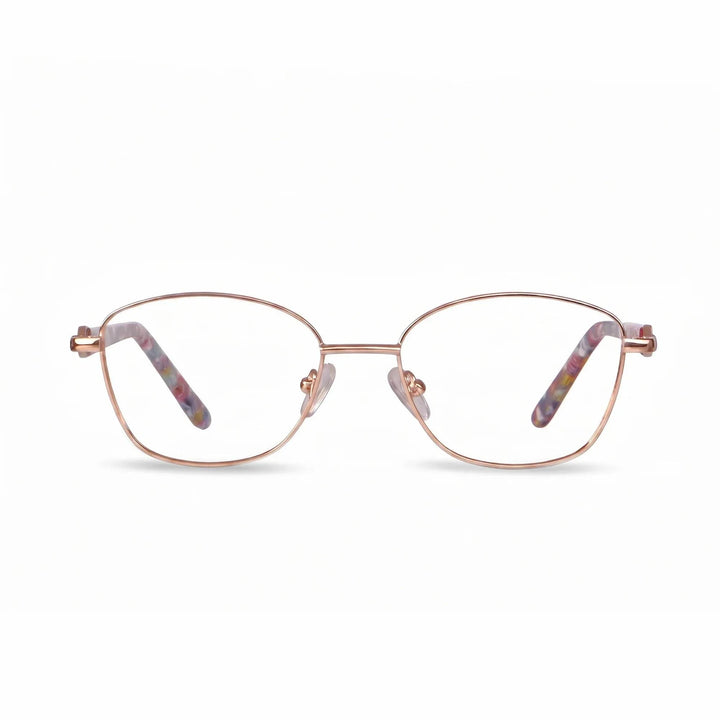 Anteojos Fiore 2208 en café dorado – vista frontal #color_dorado