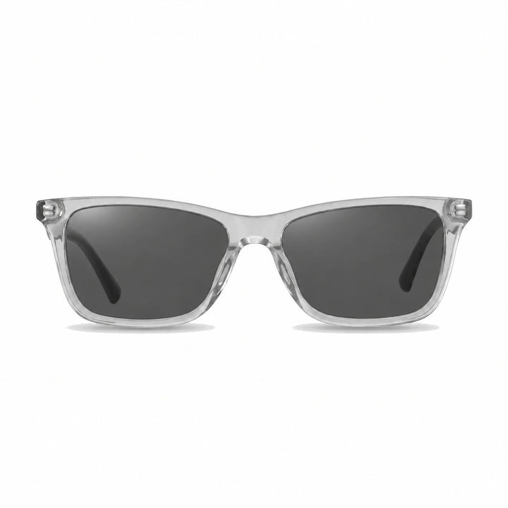 Lentes de sol Fiore 5228 Transparente con cristal negro polarizado UV400, vista frontal para hombre y mujer #color_negro #foto_frontal