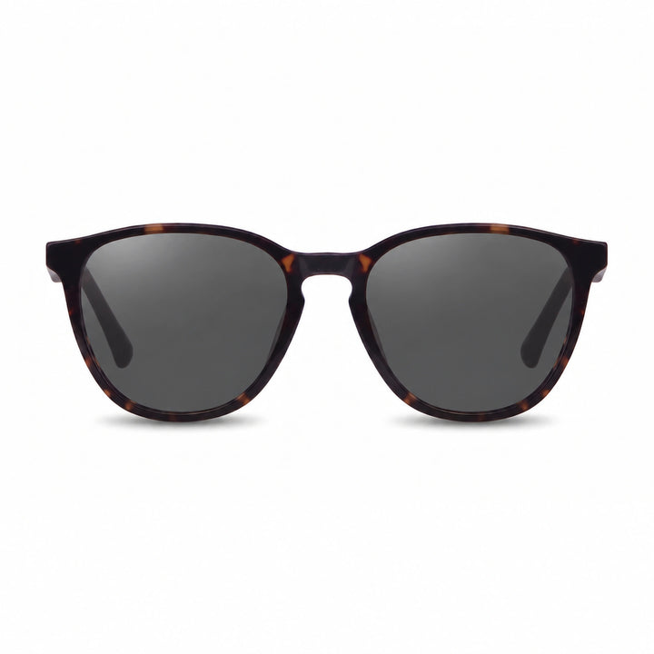 Lentes de sol Fiore 7046 Carey con cristal negro polarizado UV400, vista frontal para hombre y mujer #color_negro #foto_frontal