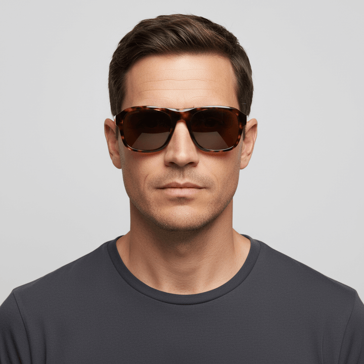 Tom lentes de sol carey tortoise vista frontal estilo hombre #color_carey