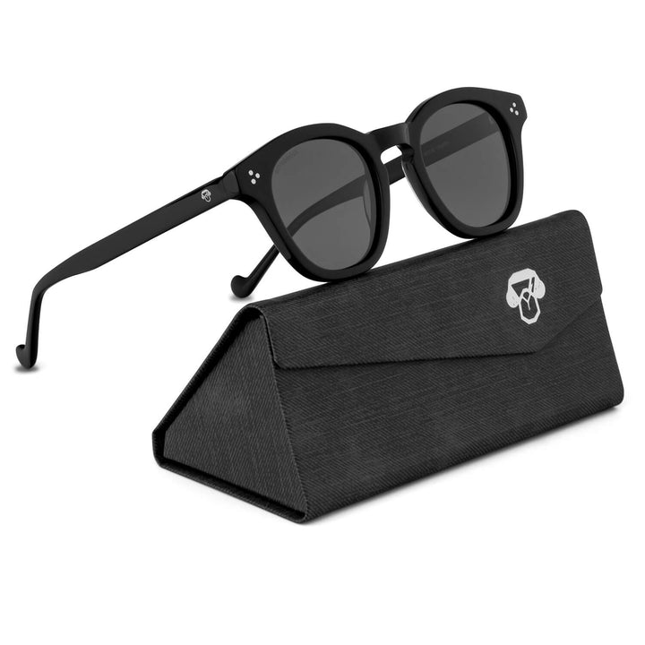 Vista frontal de Lenga gafas de sol mujer color negro #color_negro