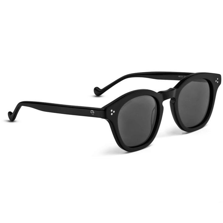 Lenga lentes de sol negro vista frontal para hombre y mujer #color_negro