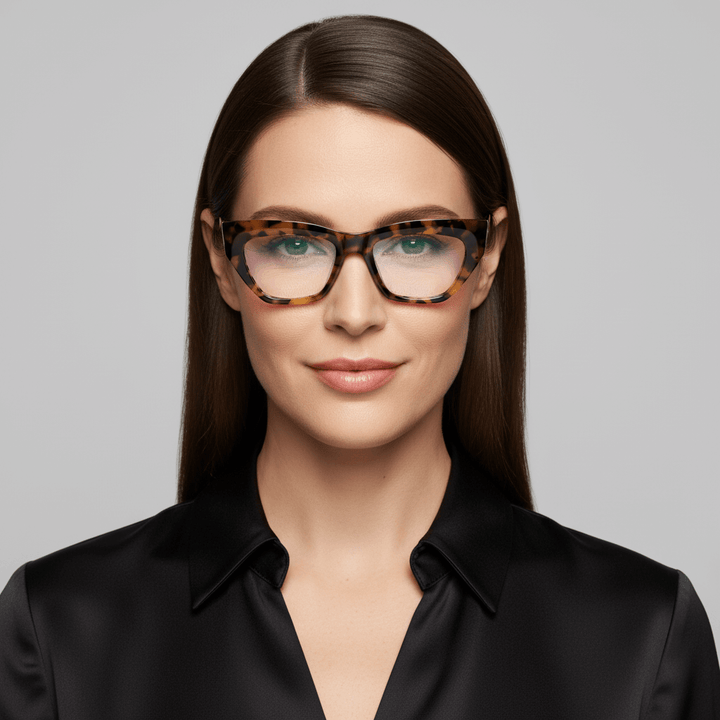 Minerva lentes de lectura mujer carey tortoise diseño frontal #color_carey
