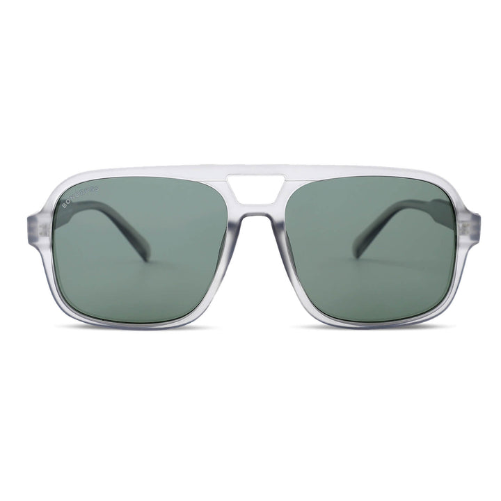 Orson RPET lentes de sol transparente vista frontal diseño universal #color_transparente