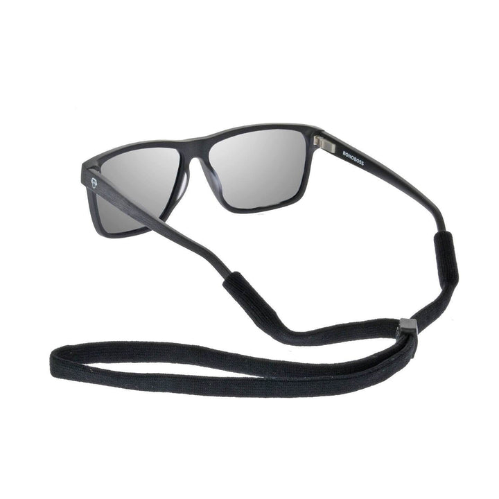 Correa para lentes Algodón Sport lentes deportivos negro vista frontal diseño universal #color_negro