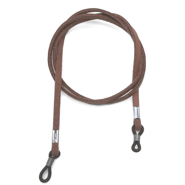 Vista frontal Strap Liso Plástico Reciclado estuche para lentes color marrón #color_brown