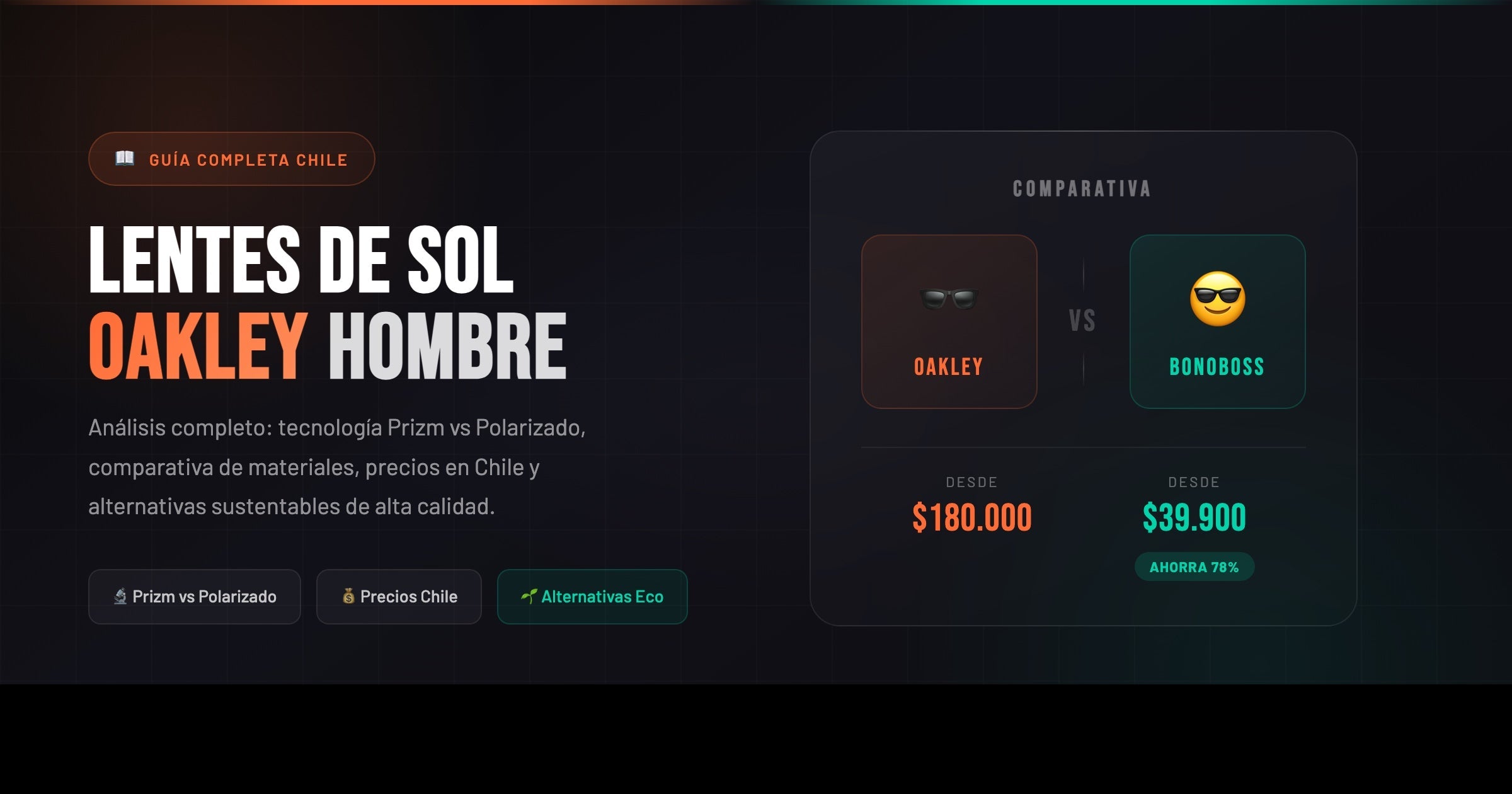 Lentes de Sol Oakley Hombre: Guía Completa Chile 2026