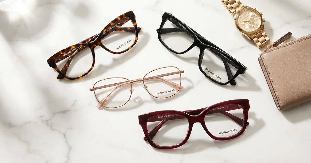 Colección de lentes ópticos Michael Kors para mujer con modelos cat eye rectangular y metal delicado 2026