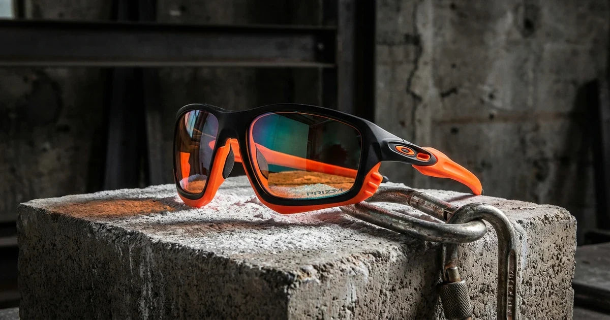 lentes de sol Oakley modelos 2026 exhibición de producto con estilo deportivo performance fotografía editorial profesional