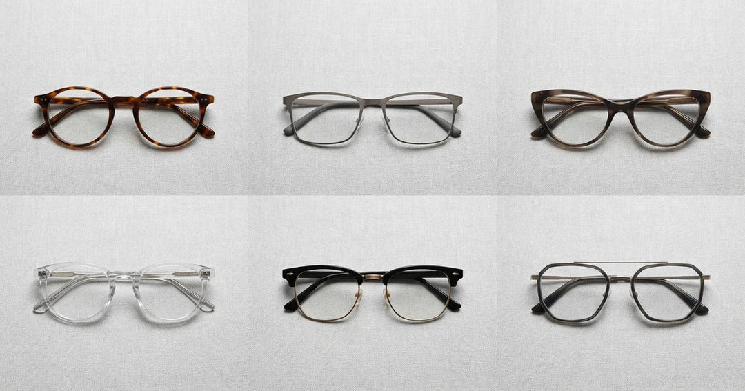 modelos de lentes ópticos catálogo modelos 2026 exhibición de producto con estilo catálogo fotografía editorial profesional