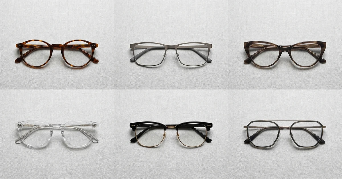 modelos de lentes ópticos catálogo modelos 2026 exhibición de producto con estilo catálogo fotografía editorial profesional