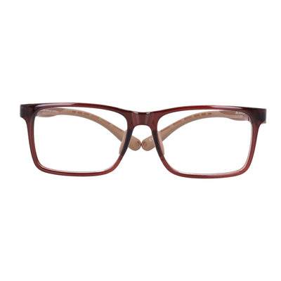 marcos opticos armazones para niños y niñas en color café. Vista frontal anteojo indestructible miraflex Bonoboss