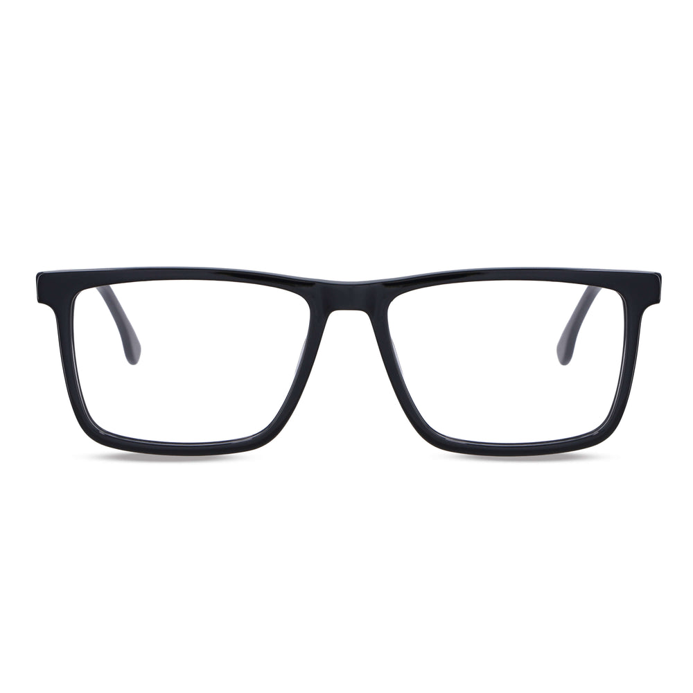 Negro azabache Cóndor lentes ópticos hombre vista de frente #color_negro