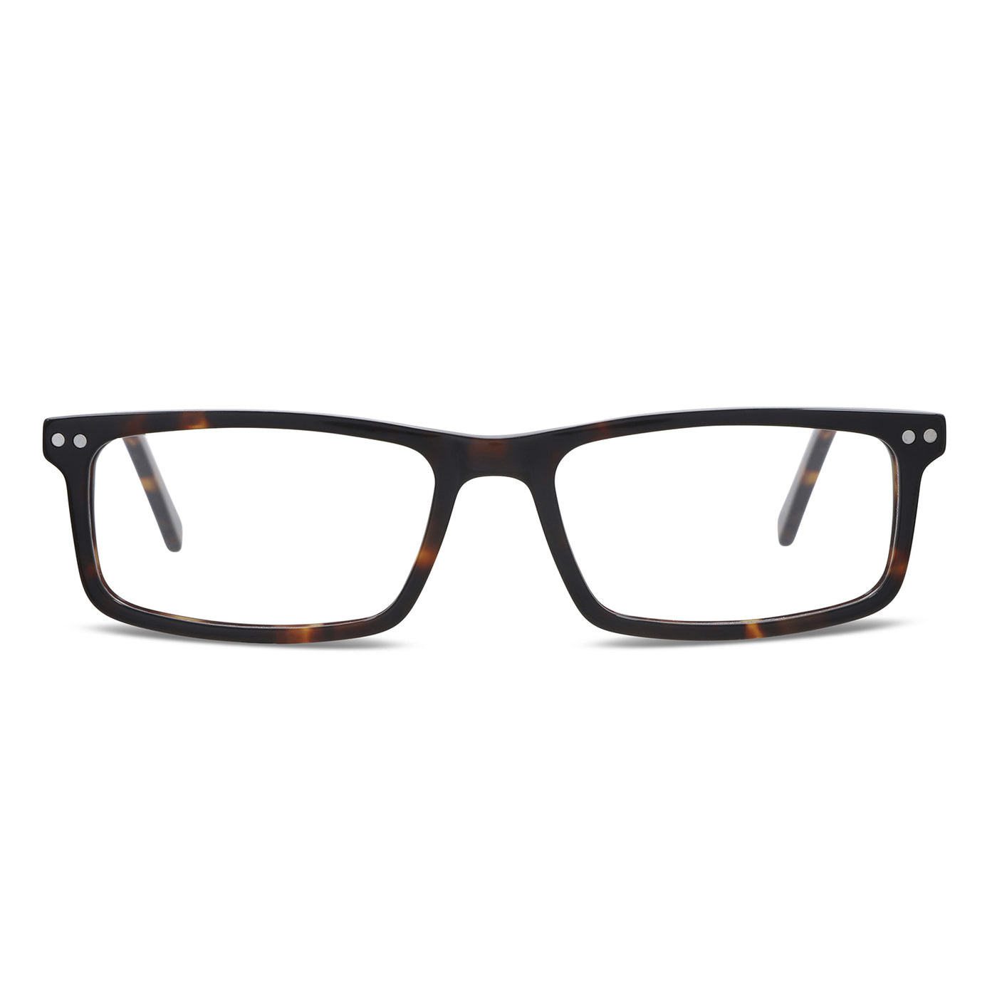 armazones rectangulares de color carey con imanes de sol o clips polarizados para hombre y mujer