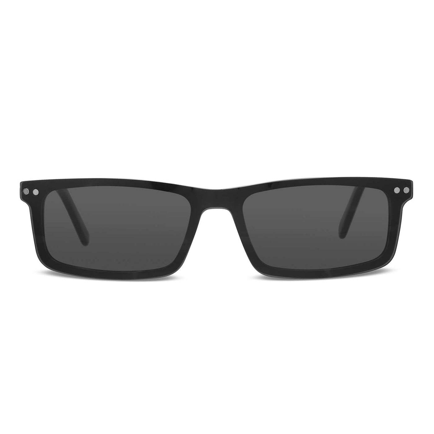 armazones rectangulares de color carey con imanes de sol o clips polarizados para hombre y mujer