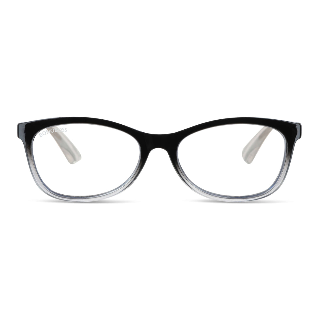 Figaro Stained vista frontal de lentes de lectura ovalados para mujer y hombre con filtro de luz azul para las pantallas