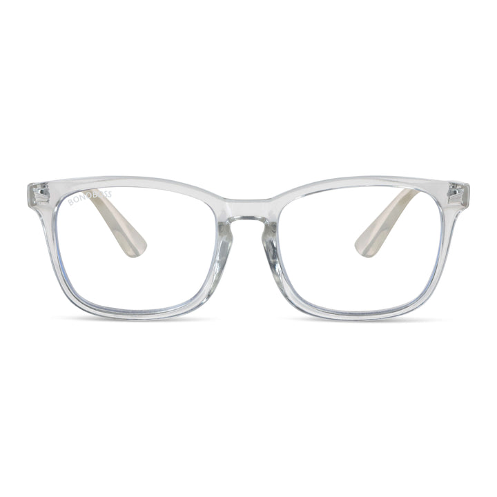 Oncol Transparent vista frontal de anteojos de lectura presbicie leer redondos ovalados para hombre mujer de cara redonda grande marco armazon de plastico reciclado y colores distintos con filtro de luz azul para las pantallas