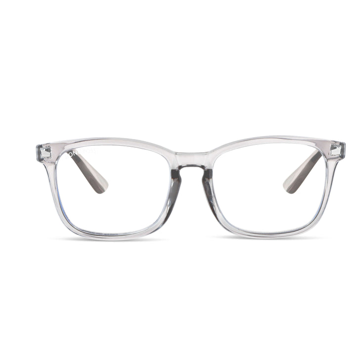 Oncol Transparente vista frontal de anteojos de lectura presbicie leer redondos ovalados para hombre mujer de cara redonda grande marco armazon de plastico reciclado y colores distintos con filtro de luz azul para las pantallas