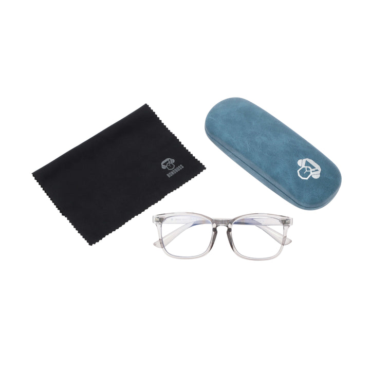 Oncol Transparente vista desde arriba de lentes de presbicia de lectura presbicie leer redondos ovalados para hombre y mujer de cara redonda grande marco de plastico reciclado de colores con filtro de luz azul para las pantallas con estuche rigido tipo almeja y paño de limpieza