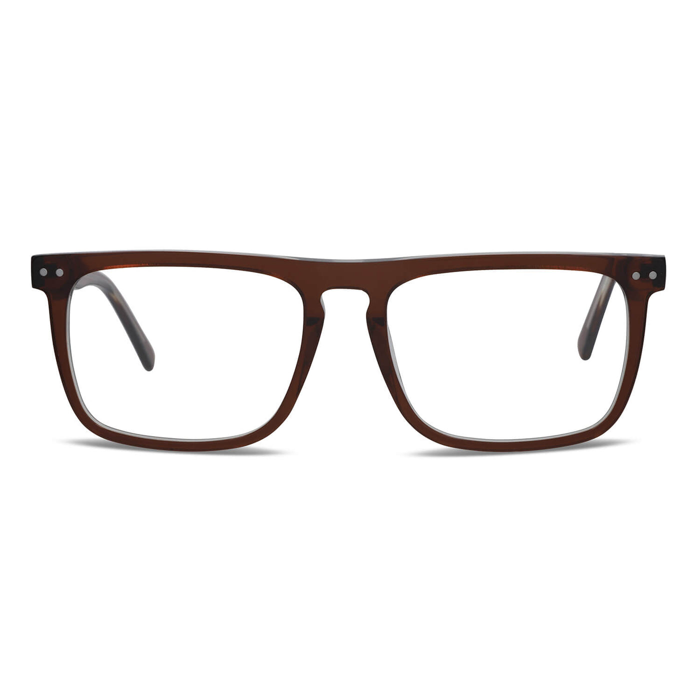 armazones marcos opticos de color café con clip de sol polarizado mica magnetica opticos con receta para hombre y mujer ecologico sustentable plastico reciclado
