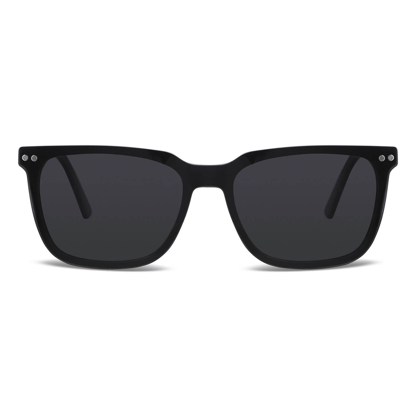 armazones marcos opticos de color negro con clip de sol polarizado mica magnetica opticos con receta para hombre y mujer ecologico sustentable plastico reciclado