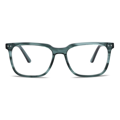 armazones marcos opticos de color verde con clip de sol polarizado mica magnetica opticos con receta para hombre y mujer ecologico sustentable plastico reciclado