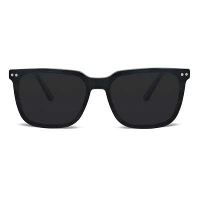 armazones marcos opticos de color negro con clip de sol polarizado mica magnetica opticos con receta para hombre y mujer ecologico sustentable plastico reciclado