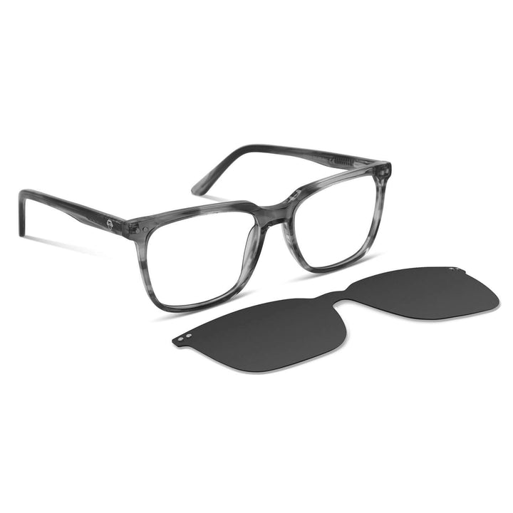 Selknam Clip Sol sobrelentes gris vista frontal para hombre y mujer #color_gris